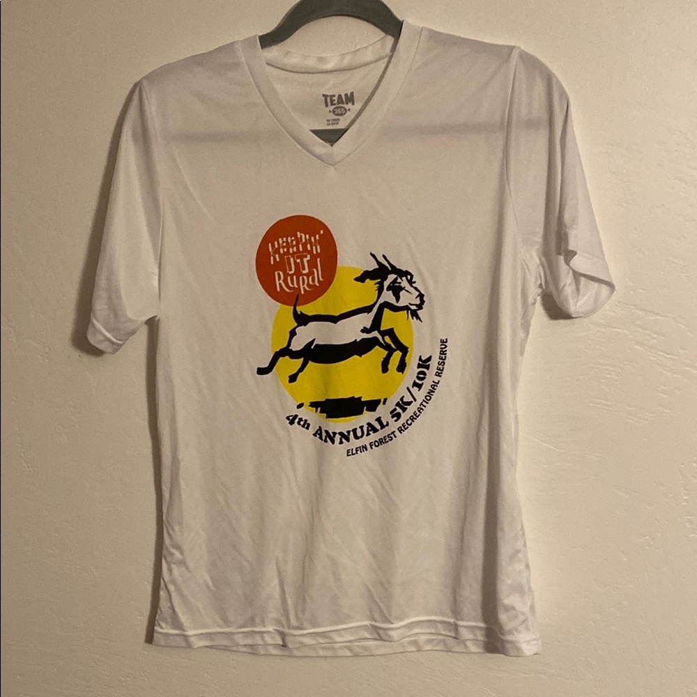 White T-Shirt with Subtle Graphic